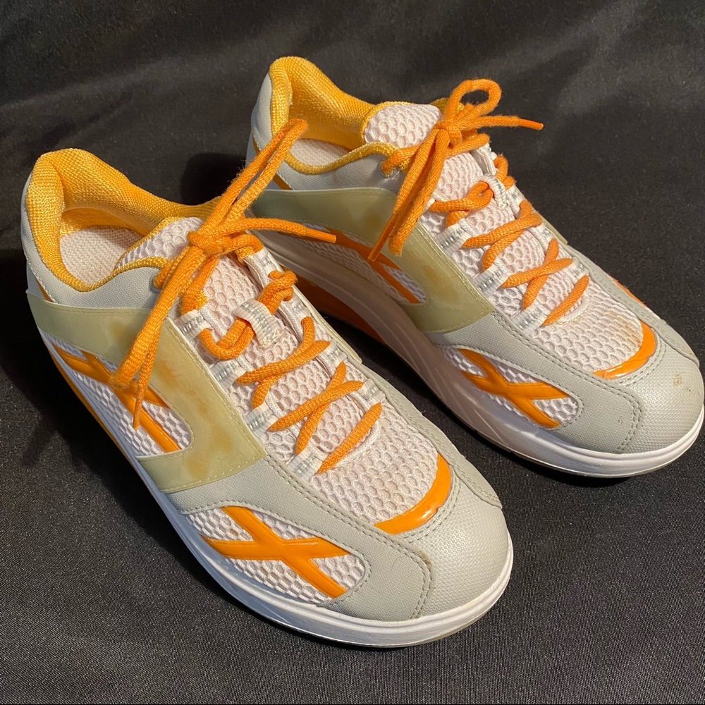 MBT M Walk Orange Rocker Walking Shoes Running Sneaker Size 9.5
